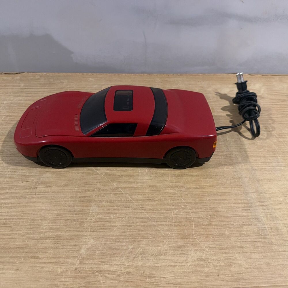 Vintage Quantum International Red Sports Car VHS Tape Rewinder Tested Working